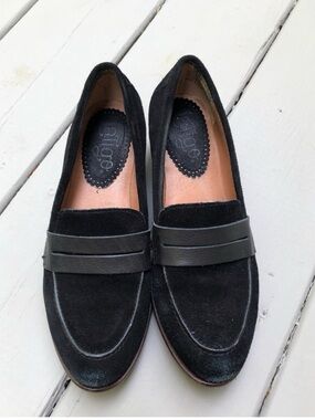 Latigo Black Suede Penny Loafers